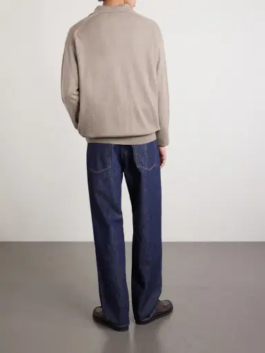 Auralee Open-Collar Cashmere and Silk-Blend Polo Shirt - Men | Thumbnail 4 Auralee Open-Collar Cashmere and Silk-Blend Polo Shirt - Men | Thumbnail 4