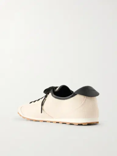 Jacquemus Les Tennis Leather-Trimmed Canvas Sneakers - Men | Thumbnail 4 Jacquemus Les Tennis Leather-Trimmed Canvas Sneakers - Men | Thumbnail 4