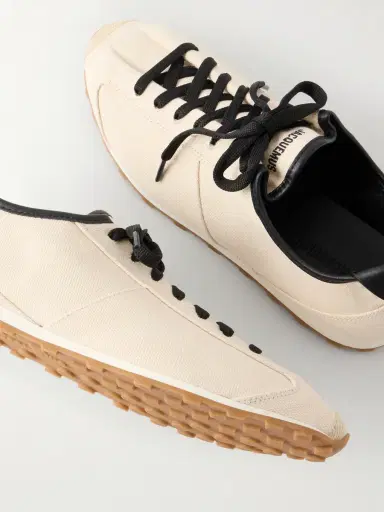 Jacquemus Les Tennis Leather-Trimmed Canvas Sneakers - Men | Thumbnail 5 Jacquemus Les Tennis Leather-Trimmed Canvas Sneakers - Men | Thumbnail 5