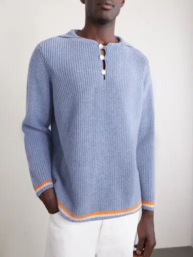 BODE Boat Deck Ribbed Virgin Wool Sweater - Men | Thumbnail 3 BODE Boat Deck Ribbed Virgin Wool Sweater - Men | Thumbnail 3