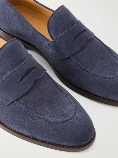 Brunello Cucinelli Flex Suede Penny Loafers - Men | Thumbnail 5 Brunello Cucinelli Flex Suede Penny Loafers - Men | Thumbnail 5