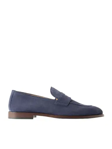 Brunello Cucinelli Flex Suede Penny Loafers - Men | Thumbnail 1 Brunello Cucinelli Flex Suede Penny Loafers - Men | Thumbnail 1