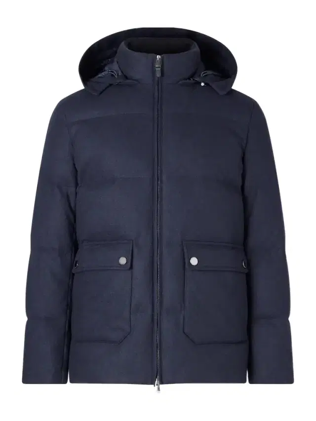 Hooded Cashmere Down Jacket - Men Hooded Cashmere Down Jacket - Men