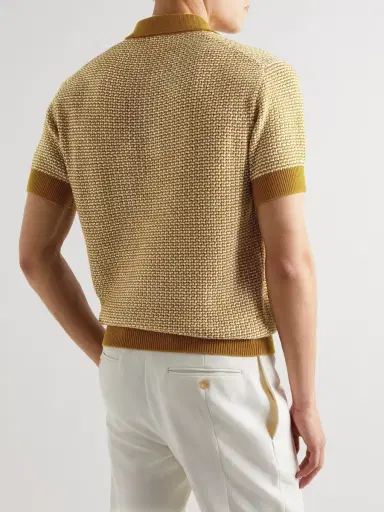 Loro Piana Slim-Fit Cashmere and Silk-Blend Chenille Polo Shirt - Men | Thumbnail 3 Loro Piana Slim-Fit Cashmere and Silk-Blend Chenille Polo Shirt - Men | Thumbnail 3