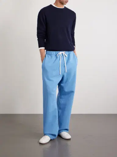Les Tien Heavyweight Straight-Leg Structured-Fleece Cotton-Jersey Sweatpants - Men | Thumbnail 2 Les Tien Heavyweight Straight-Leg Structured-Fleece Cotton-Jersey Sweatpants - Men | Thumbnail 2