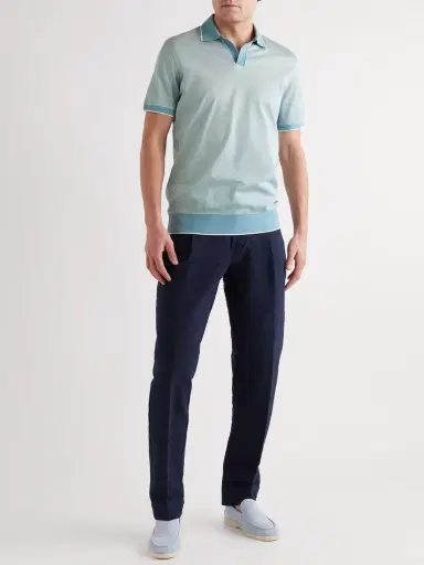 Loro Piana Cotton Polo Shirt - Men | Thumbnail 2 Loro Piana Cotton Polo Shirt - Men | Thumbnail 2
