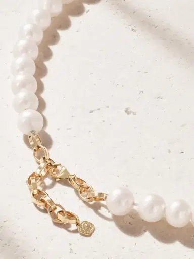 Sydney Evan 14-karat Gold, Sapphire And Pearl Necklace | Thumbnail 3 Sydney Evan 14-karat Gold, Sapphire And Pearl Necklace | Thumbnail 3