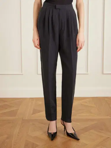 Saint Laurent Pleated Silk-habotai Straight-leg Pants | Thumbnail 3 Saint Laurent Pleated Silk-habotai Straight-leg Pants | Thumbnail 3