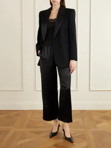 Saint Laurent Silk-satin Straight-leg Pants | Thumbnail 2 Saint Laurent Silk-satin Straight-leg Pants | Thumbnail 2