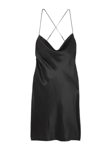 Saint Laurent Draped Silk-satin Mini Dress | Thumbnail 1 Saint Laurent Draped Silk-satin Mini Dress | Thumbnail 1