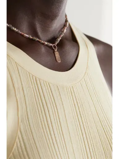 Diane Kordas Id 14-karat Rose Gold, Bead And Diamond Necklace | Thumbnail 2 Diane Kordas Id 14-karat Rose Gold, Bead And Diamond Necklace | Thumbnail 2