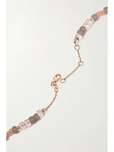 Diane Kordas Id 14-karat Rose Gold, Bead And Diamond Necklace | Thumbnail 3 Diane Kordas Id 14-karat Rose Gold, Bead And Diamond Necklace | Thumbnail 3