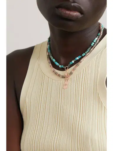 Diane Kordas Id 14-karat Rose Gold, Bead And Diamond Necklace | Thumbnail 5 Diane Kordas Id 14-karat Rose Gold, Bead And Diamond Necklace | Thumbnail 5