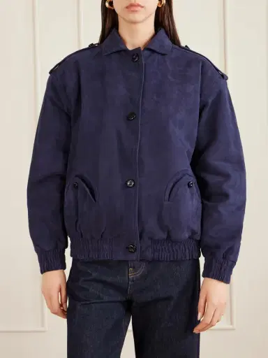 Blazé Milano Viva Charlie Padded Suede Bomber Jacket | Thumbnail 3 Blazé Milano Viva Charlie Padded Suede Bomber Jacket | Thumbnail 3