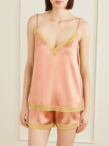 Eres Pretty Lace-trimmed Silk-satin Shorts | Thumbnail 3 Eres Pretty Lace-trimmed Silk-satin Shorts | Thumbnail 3