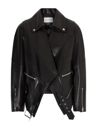 Givenchy Asymmetric Paneled Leather Jacket | Thumbnail 1 Givenchy Asymmetric Paneled Leather Jacket | Thumbnail 1