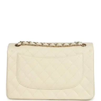 Chanel Chanel Jumbo Classic Double Flap Bag Cream Caviar Gold Hardware | Thumbnail 4 Chanel Chanel Jumbo Classic Double Flap Bag Cream Caviar Gold Hardware | Thumbnail 4