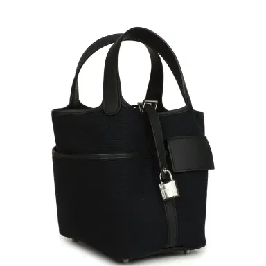 HERMÈS Hermes Picotin Cargo 18 Black Toile Goeland and Swift Palladium Hardware | Thumbnail 2 HERMÈS Hermes Picotin Cargo 18 Black Toile Goeland and Swift Palladium Hardware | Thumbnail 2