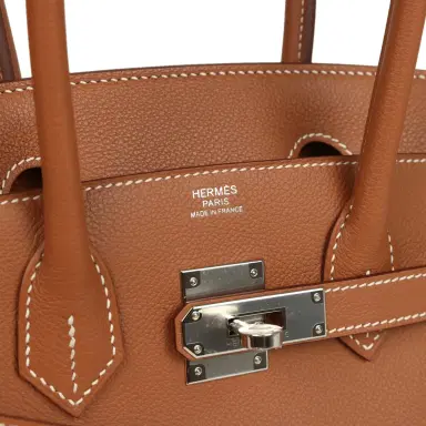 HERMÈS Hermes Shoulder Birkin Light 29 Gold Evercolor Palladium Hardware | Thumbnail 7 HERMÈS Hermes Shoulder Birkin Light 29 Gold Evercolor Palladium Hardware | Thumbnail 7