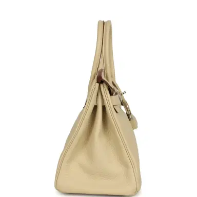 HERMÈS Pre-owned Hermes Birkin 30 Parchemin Clemence Palladium Hardware | Thumbnail 3 HERMÈS Pre-owned Hermes Birkin 30 Parchemin Clemence Palladium Hardware | Thumbnail 3