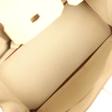 HERMÈS Pre-owned Hermes Birkin 30 Parchemin Clemence Palladium Hardware | Thumbnail 8 HERMÈS Pre-owned Hermes Birkin 30 Parchemin Clemence Palladium Hardware | Thumbnail 8