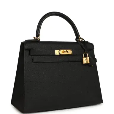 HERMÈS Pre-owned Hermes Kelly Sellier 28 Black Epsom Gold Hardware | Thumbnail 2 HERMÈS Pre-owned Hermes Kelly Sellier 28 Black Epsom Gold Hardware | Thumbnail 2