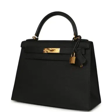HERMÈS Pre-owned Hermes Kelly Sellier 28 Black Epsom Gold Hardware | Thumbnail 5 HERMÈS Pre-owned Hermes Kelly Sellier 28 Black Epsom Gold Hardware | Thumbnail 5