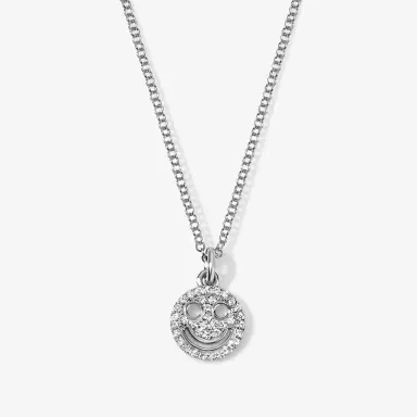 Stephanie Gottlieb Mini Token Pave Smiley Face Necklace | Thumbnail 2 Stephanie Gottlieb Mini Token Pave Smiley Face Necklace | Thumbnail 2