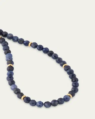Jan Leslie Men's 18K Gold Sapphire Beaded Bracelet | Thumbnail 3 Jan Leslie Men's 18K Gold Sapphire Beaded Bracelet | Thumbnail 3