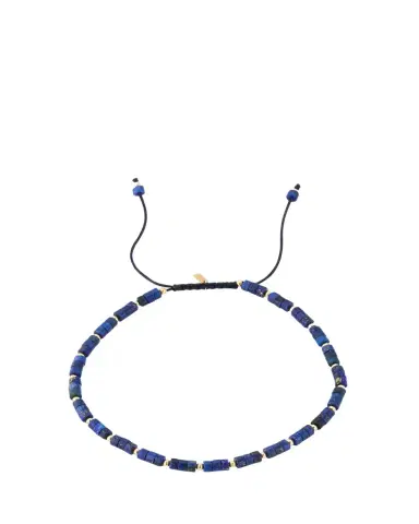 Jan Leslie Men's 18K Gold Lapis Beaded Bracelet | Thumbnail 1 Jan Leslie Men's 18K Gold Lapis Beaded Bracelet | Thumbnail 1