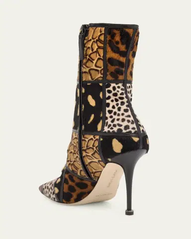 Manolo Blahnik 105mm Trulona Patchwork Calf Hair Booties | Thumbnail 4 Manolo Blahnik 105mm Trulona Patchwork Calf Hair Booties | Thumbnail 4