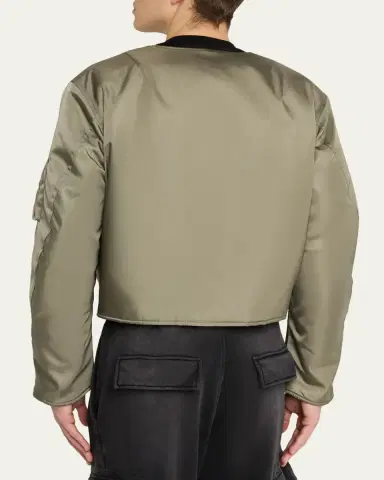 Givenchy Men's Couture Seam Nylon Bomber with Logo Patch | Thumbnail 3 Givenchy Men's Couture Seam Nylon Bomber with Logo Patch | Thumbnail 3