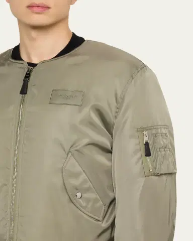 Givenchy Men's Couture Seam Nylon Bomber with Logo Patch | Thumbnail 5 Givenchy Men's Couture Seam Nylon Bomber with Logo Patch | Thumbnail 5