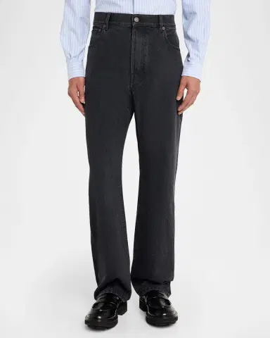 Valentino Garavani Men's Grey Denim Straight Leg Jeans | Thumbnail 8 Valentino Garavani Men's Grey Denim Straight Leg Jeans | Thumbnail 8