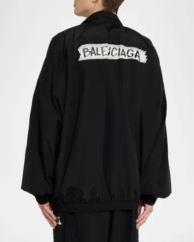 Balenciaga Men 's Masking Tape Track Jacket | Thumbnail 2 Balenciaga Men 's Masking Tape Track Jacket | Thumbnail 2