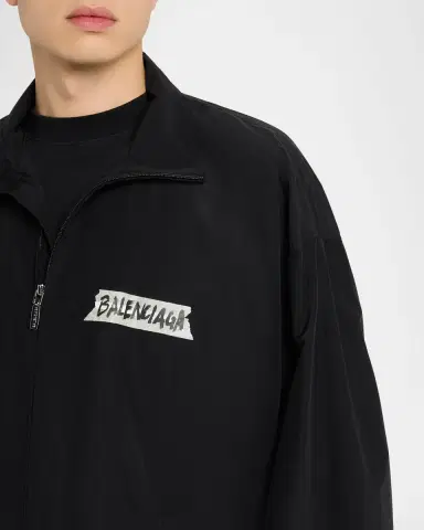 Balenciaga Men 's Masking Tape Track Jacket | Thumbnail 4 Balenciaga Men 's Masking Tape Track Jacket | Thumbnail 4