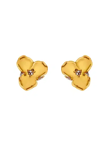 Oscar de la Renta Women's 24K-Gold-Plated & Glass Crystal Blossom Stud Earrings | Thumbnail 1 Oscar de la Renta Women's 24K-Gold-Plated & Glass Crystal Blossom Stud Earrings | Thumbnail 1