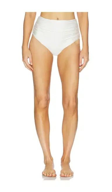 SIMKHAI Teya High Waisted Ruched Bikini Bottom | Thumbnail 1 SIMKHAI Teya High Waisted Ruched Bikini Bottom | Thumbnail 1