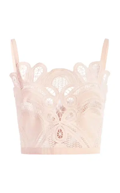Elie Saab Embroidered Eyelet Crop Top | Thumbnail 6 Elie Saab Embroidered Eyelet Crop Top | Thumbnail 6