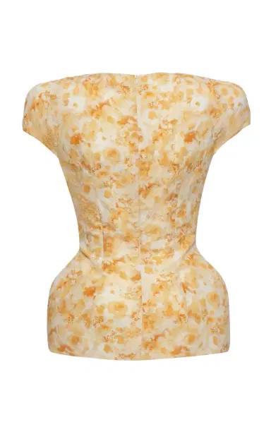 Magda Butrym Floral Cotton Peplum Top | Thumbnail 5 Magda Butrym Floral Cotton Peplum Top | Thumbnail 5