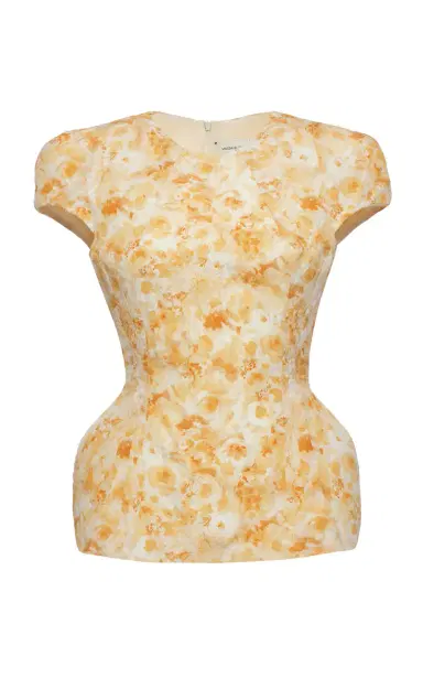Magda Butrym Floral Cotton Peplum Top | Thumbnail 6 Magda Butrym Floral Cotton Peplum Top | Thumbnail 6