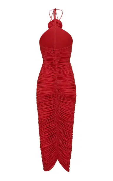 Magda Butrym Ruched Halter Midi Dress | Thumbnail 5 Magda Butrym Ruched Halter Midi Dress | Thumbnail 5