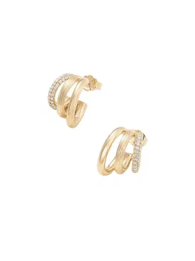 Sydney Evan 14-karat Gold Diamond Hoop Earrings | Thumbnail 1 Sydney Evan 14-karat Gold Diamond Hoop Earrings | Thumbnail 1