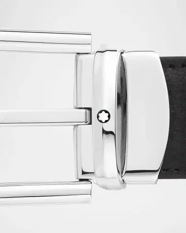 Montblanc Men 's Reversible Leather Buckle Belt | Thumbnail 2 Montblanc Men 's Reversible Leather Buckle Belt | Thumbnail 2