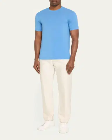 Giorgio Armani Men's Textured Stretch T-Shirt | Thumbnail 2 Giorgio Armani Men's Textured Stretch T-Shirt | Thumbnail 2