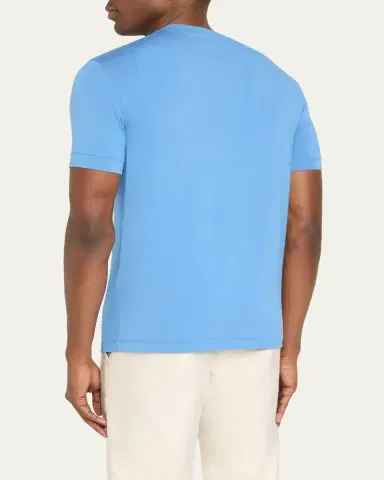 Giorgio Armani Men's Textured Stretch T-Shirt | Thumbnail 3 Giorgio Armani Men's Textured Stretch T-Shirt | Thumbnail 3