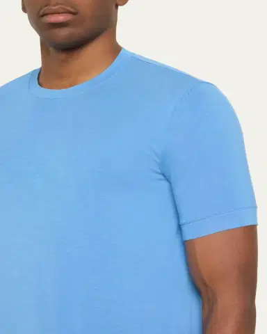 Giorgio Armani Men's Textured Stretch T-Shirt | Thumbnail 5 Giorgio Armani Men's Textured Stretch T-Shirt | Thumbnail 5