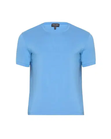 Giorgio Armani Men's Textured Stretch T-Shirt | Thumbnail 1 Giorgio Armani Men's Textured Stretch T-Shirt | Thumbnail 1