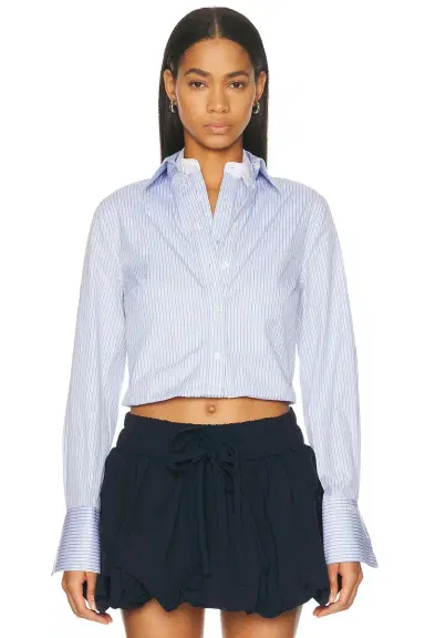 Monse Fold-Up Cropped Shirt | Thumbnail 2 Monse Fold-Up Cropped Shirt | Thumbnail 2