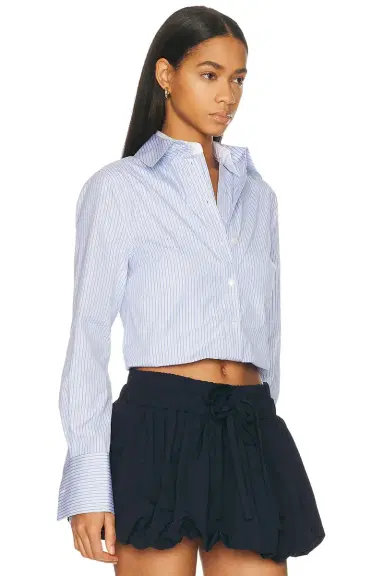 Monse Fold-Up Cropped Shirt | Thumbnail 3 Monse Fold-Up Cropped Shirt | Thumbnail 3